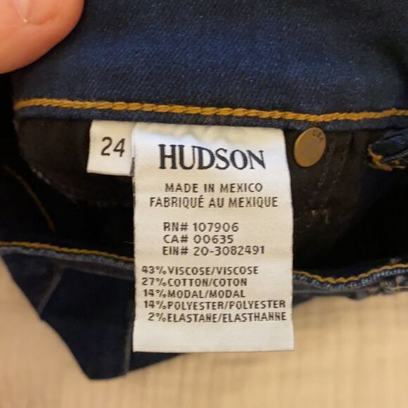 hudson Elysian Denim Nico Super Skinny Midrise Crop jeans. Size 24 . New. - Picture 6 of 13